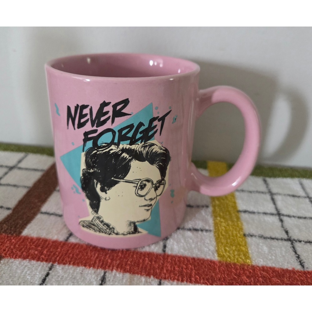 Loungefly Stranger Things Barb Never Forget Pink Ceramic Coffee Mug Netflix